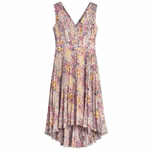 Plenty by Tracy Reese Dresses & Skirts - Plenty by Tracy Reese Floral Pleated Dress Size 0 Sleeveless Hi Low